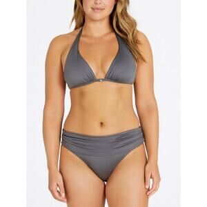 Victoria’s Secret silver bikini  Halter top two piece swimsuit padded top SZ LG